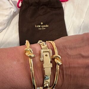 Kate Spade Gold Sailor Knot Bracelet Trio